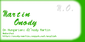 martin onody business card